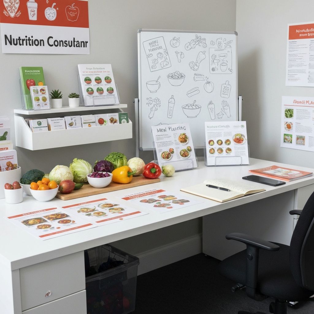 Nutritionist working with food habits